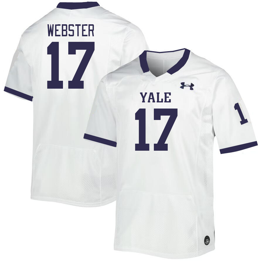 Men-Youth #17 Brandon Webster Yale Bulldogs 2023 College Football Jerseys Stitched Sale-White
